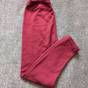 Kids Maroon Fleece Jogger Bottoms